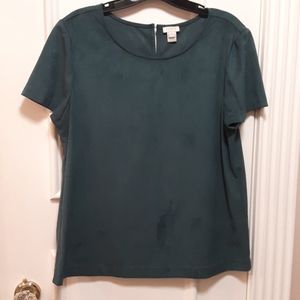 🛍️J crew factory Faux suede top / blouse